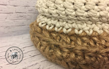 Load image into Gallery viewer, Basket Storage Vegan Ecru & Tan  – The Montauk Collection
