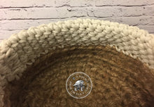 Load image into Gallery viewer, Basket Storage Vegan Ecru & Tan  – The Montauk Collection