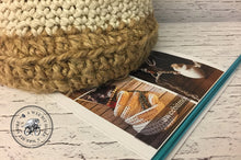 Load image into Gallery viewer, Basket Storage Vegan Ecru & Tan  – The Montauk Collection