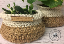 Load image into Gallery viewer, Basket Storage Vegan Ecru & Tan  – The Montauk Collection