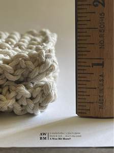 Knit & Crochet Washcloths, Thick Handmade Washcloths, Crochet Dishcloth, 100% Cotton Washcloths, Vegan Knit Washcloth, Textured Dishcloth