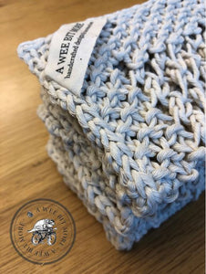 Knit & Crochet Washcloths, Thick Handmade Washcloths, Crochet Dishcloth, 100% Cotton Washcloths, Vegan Knit Washcloth, Textured Dishcloth