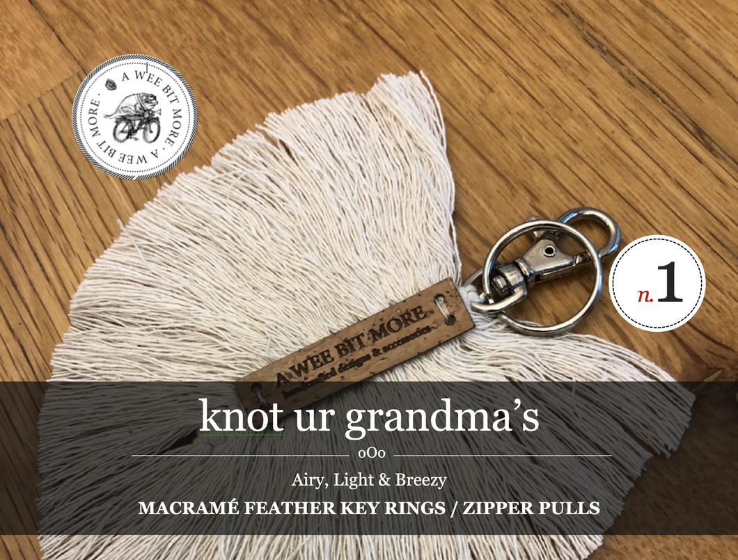 Macramé Feather Key Ring Accessories