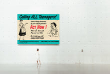Load image into Gallery viewer, Wall Art, Vintage Greeting Card, Digital Print – Teenagers, Act Now!