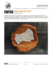 Load image into Gallery viewer, Fingerless Mittens Pattern with Beads &amp; Cables, Vegan – The Eartha Collection