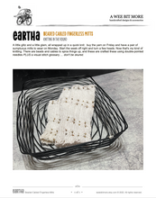 Load image into Gallery viewer, Fingerless Mittens Pattern with Beads &amp; Cables, Vegan – The Eartha Collection