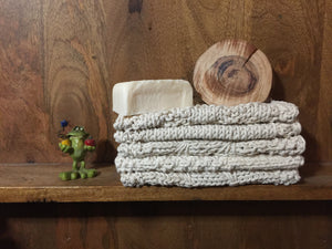 Knit Washcloths, Set of 7