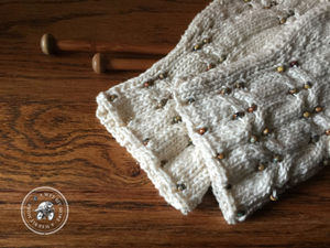 Fingerless Mitts – Eartha with Beads & Cables