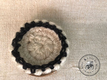 Load image into Gallery viewer, Basket Storage Vegan White with Black Top – Wee Basket