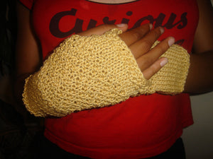 Fingerless Mittens – Double Moss