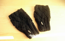 Load image into Gallery viewer, Fingerless Mittens with Bead Accent