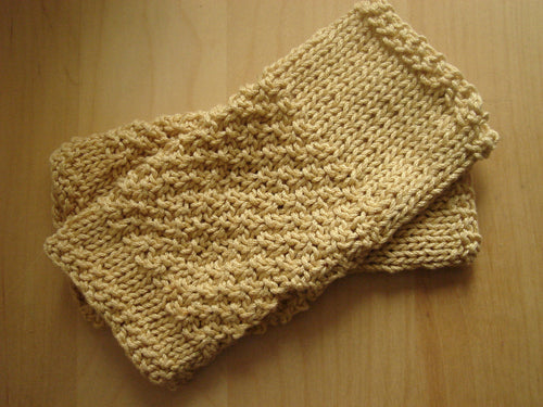 Fingerless Mittens – Double Moss