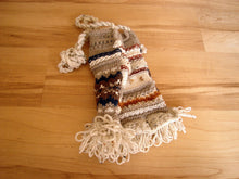 Load image into Gallery viewer, Knit Steampunk Handbag 2-Sided Fringe Purse