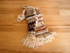 Knit Steampunk Handbag 2-Sided Fringe Purse