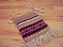 Load image into Gallery viewer, Knit Steampunk Handbag 2-Sided Fringe Purse